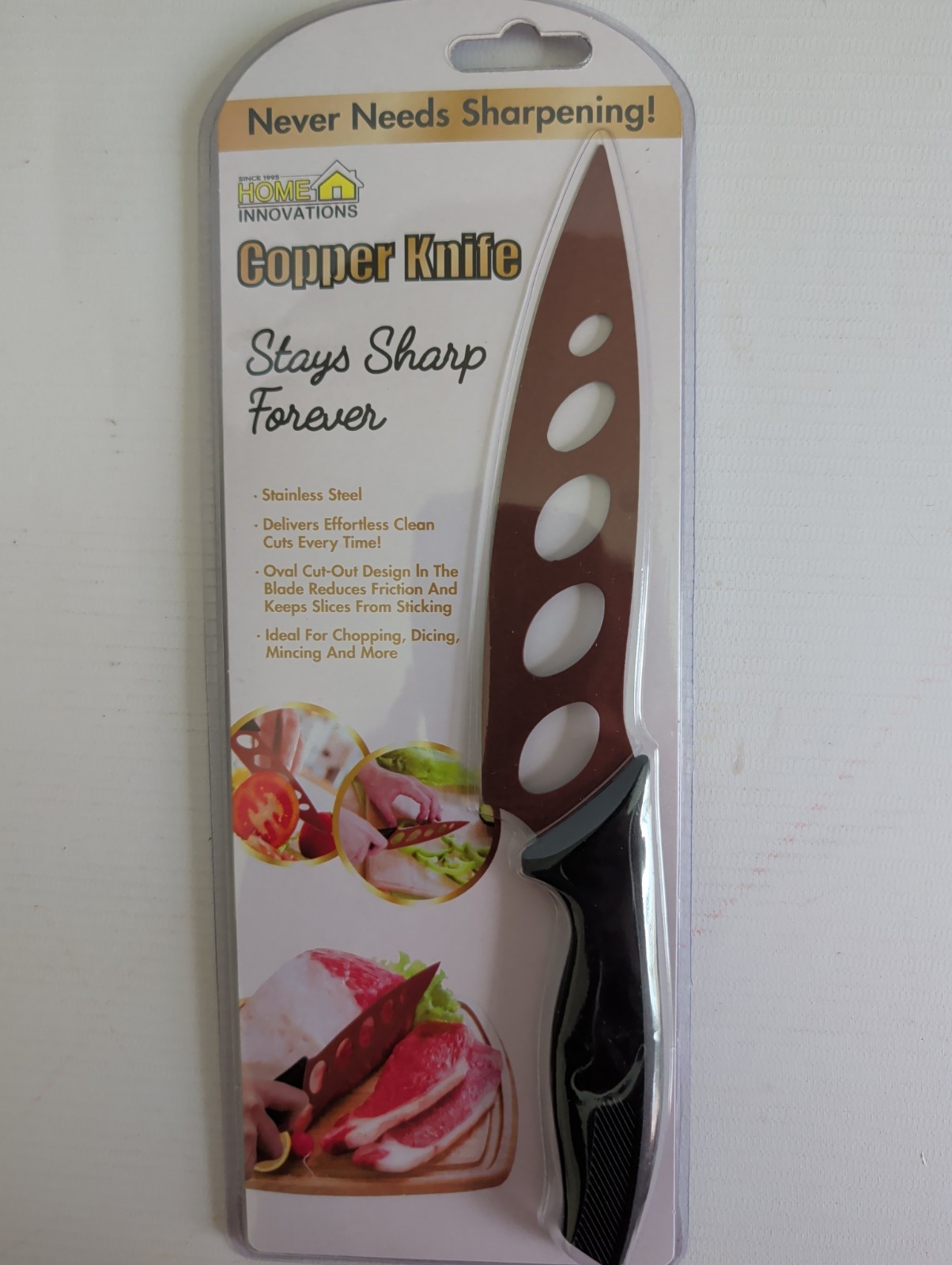 Home Innovations Cooper Knife Kitchen Stays Sharp Forever {Cut very nice Sharp}