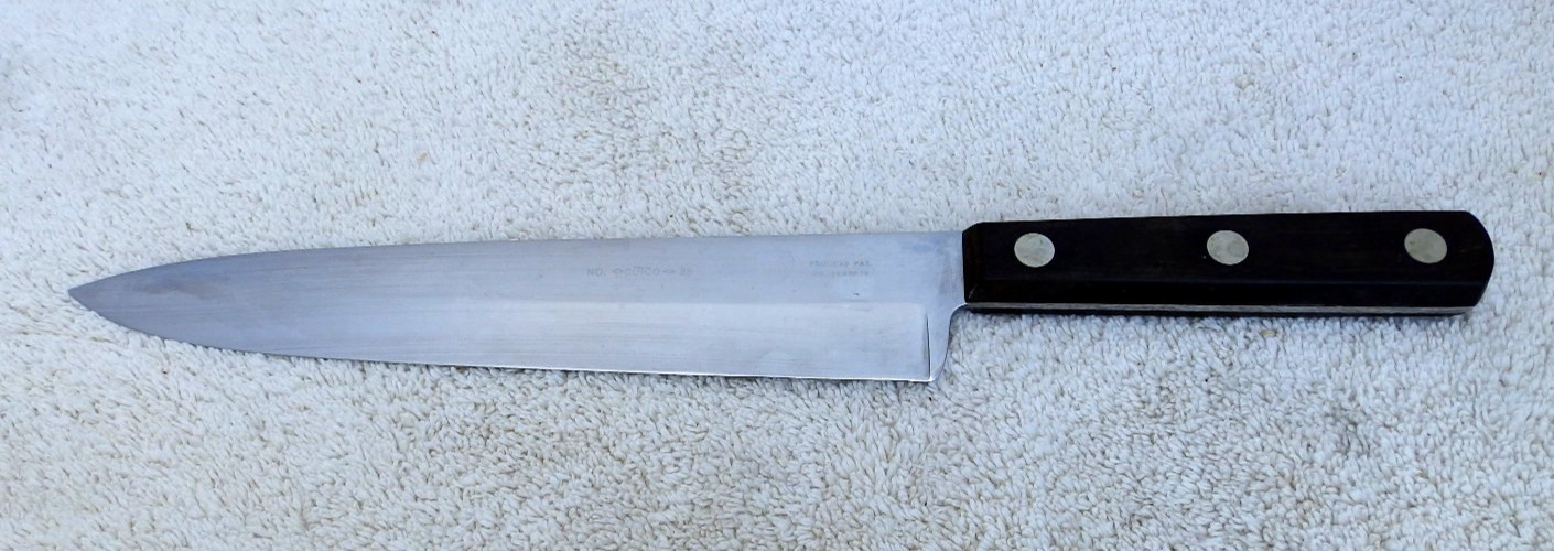 Vintage Cutco – No 35 9-inch Chef’s Kitchen Knife Wooden Handle