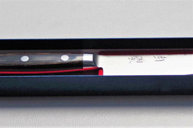Hakuun Petty Knife 120mm 4.7in Miki Kajiyamura Double Bevel Blade Paring Knife
