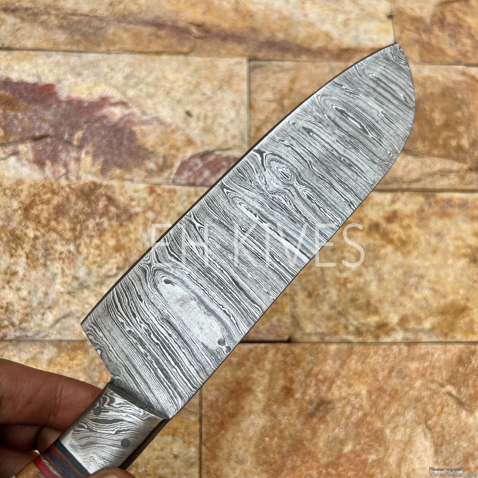 14” Handmade Damascus Steel Slicing Sharp Chef Knife for Meat/BBQ