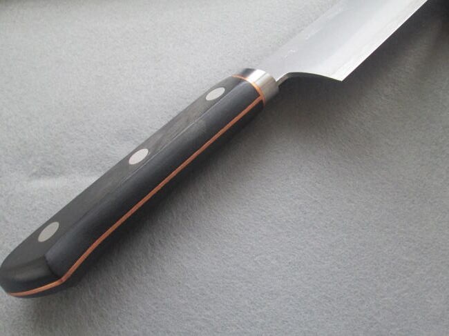 Kanekei Blue S Steel Santoku Knife 180mm Sharpness, Black Handle, Used