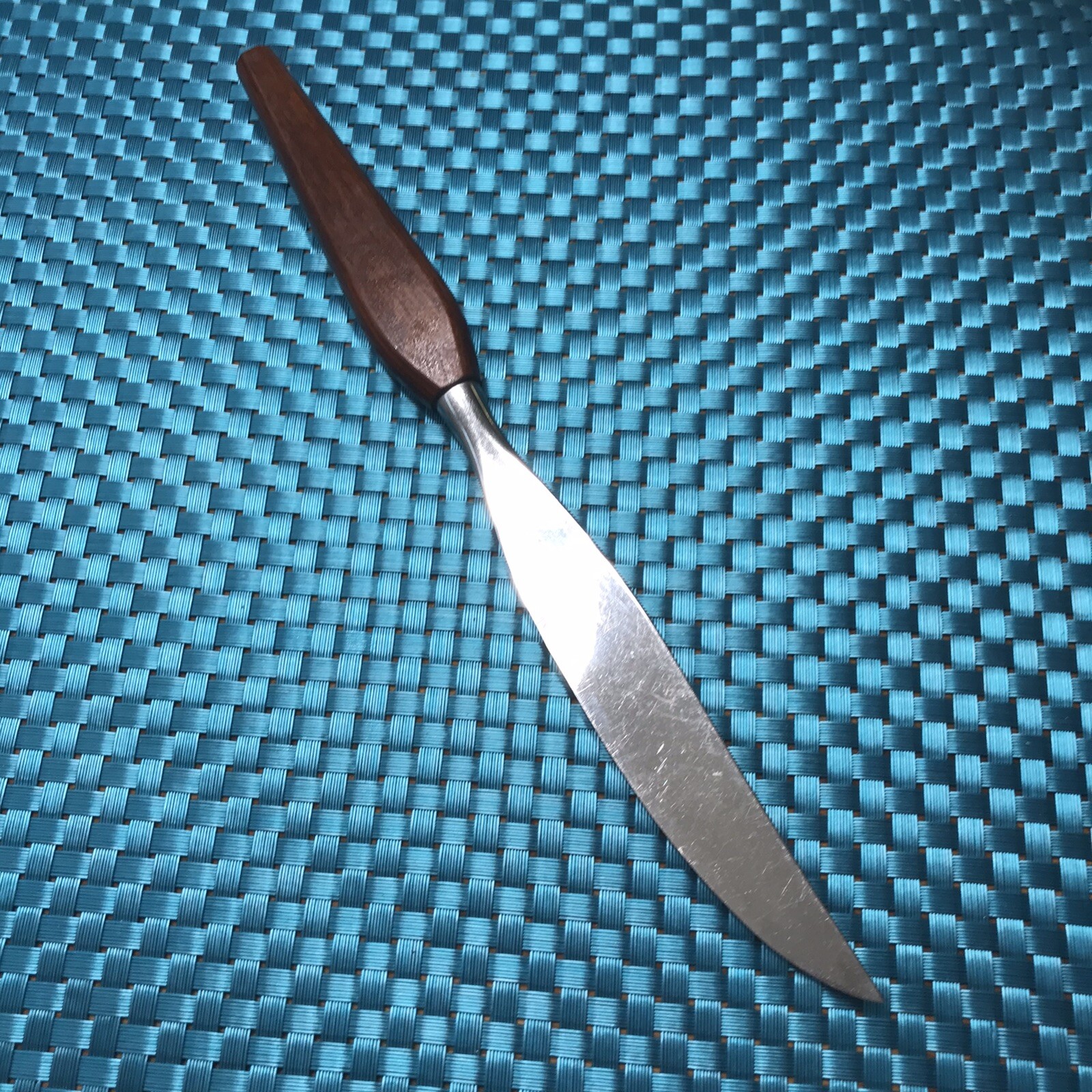 Fleetwood Designer Carving Knife Stainless 6” Blade w Teak Handle MCM Danish Vtg