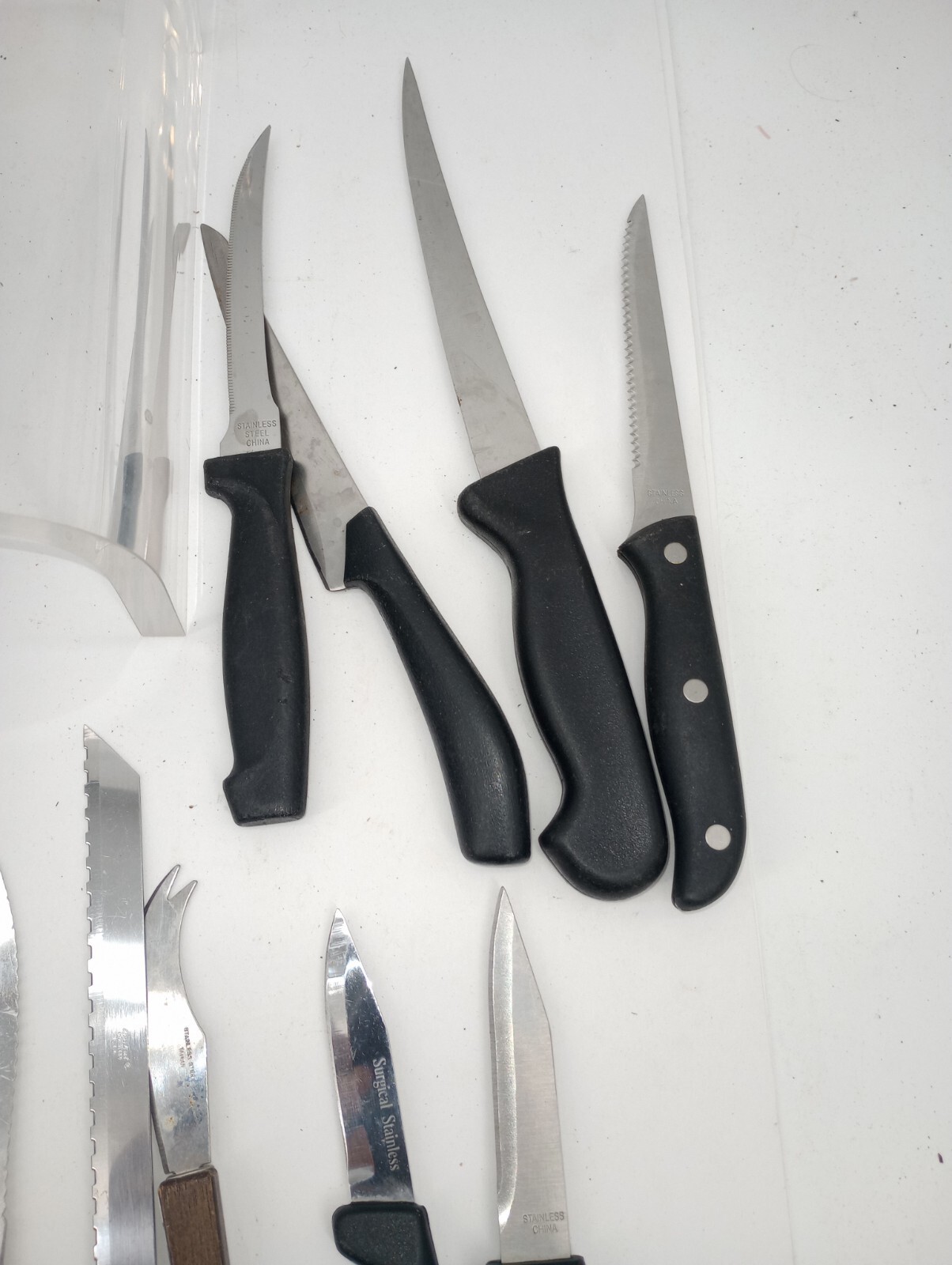 Vintage Kitchen Knives Lot of 37 With Plastic Handles