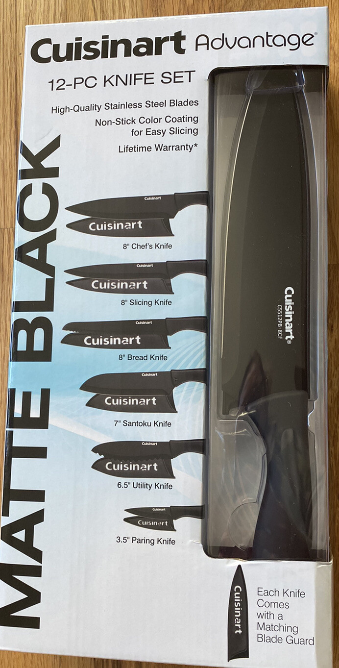 CUISINART ADVANTAGE 12PC STAINLESS STEEL COLOR COATING KNIFE SET