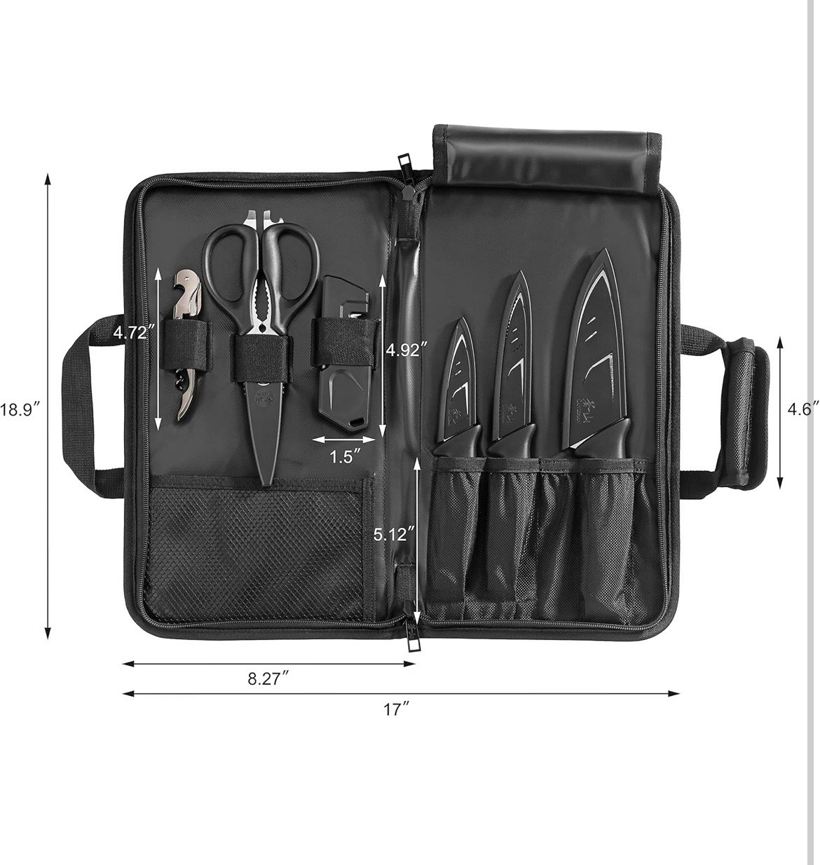 Horizon Series 1026689 Swedish 14C28N Steel 7-Piece Travel Knife Bag…
