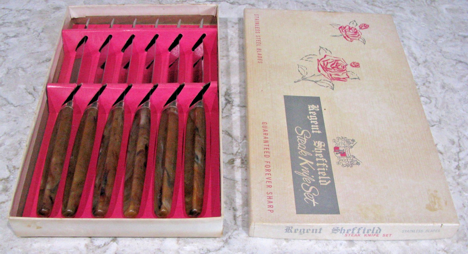 Regent Sheffield Steak Knife Set, Serrated Stainless-Steel Blades, Set of 6, USA