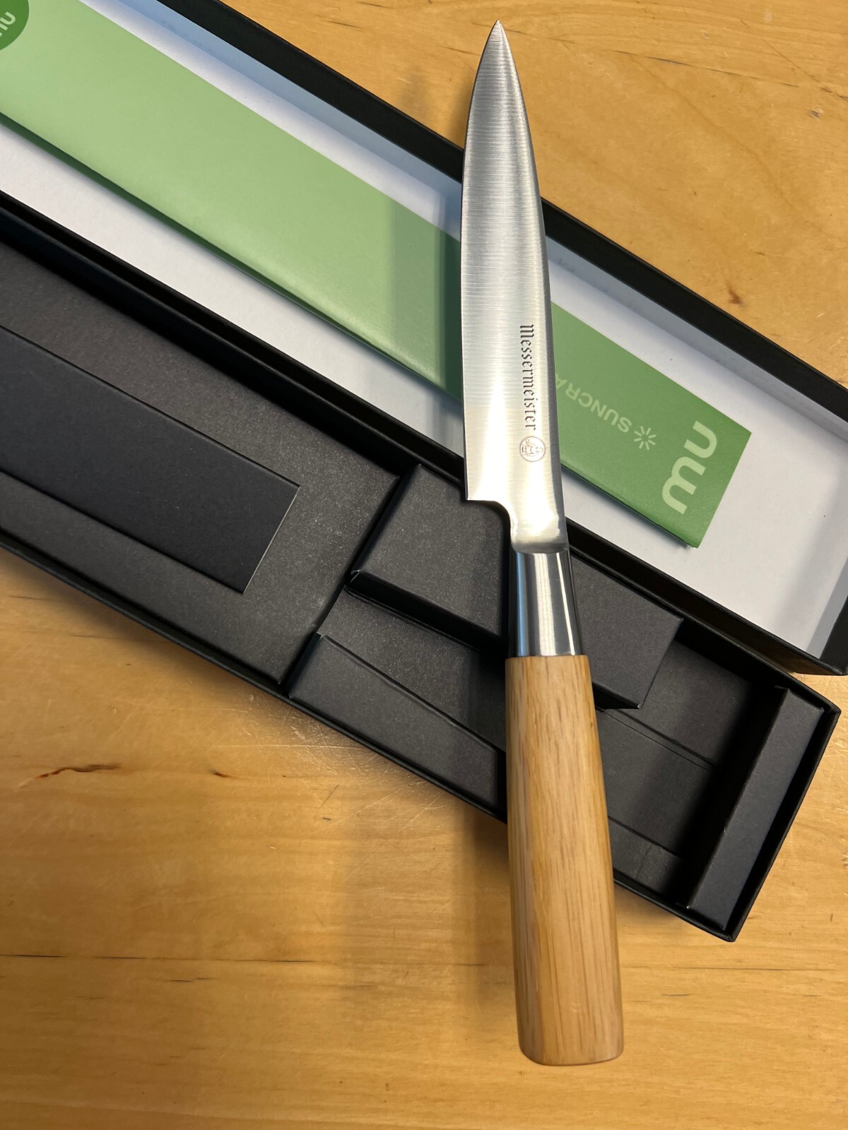Messermeister MU Bamboo – 4 1/2″ Utility Knife MU-02 in retail box