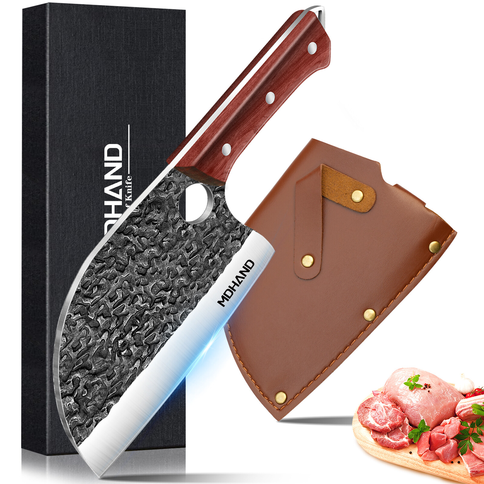 Asian Kitchen Knife Butcher Chef Boning knife Cleaver Chopping Meat Viking knife