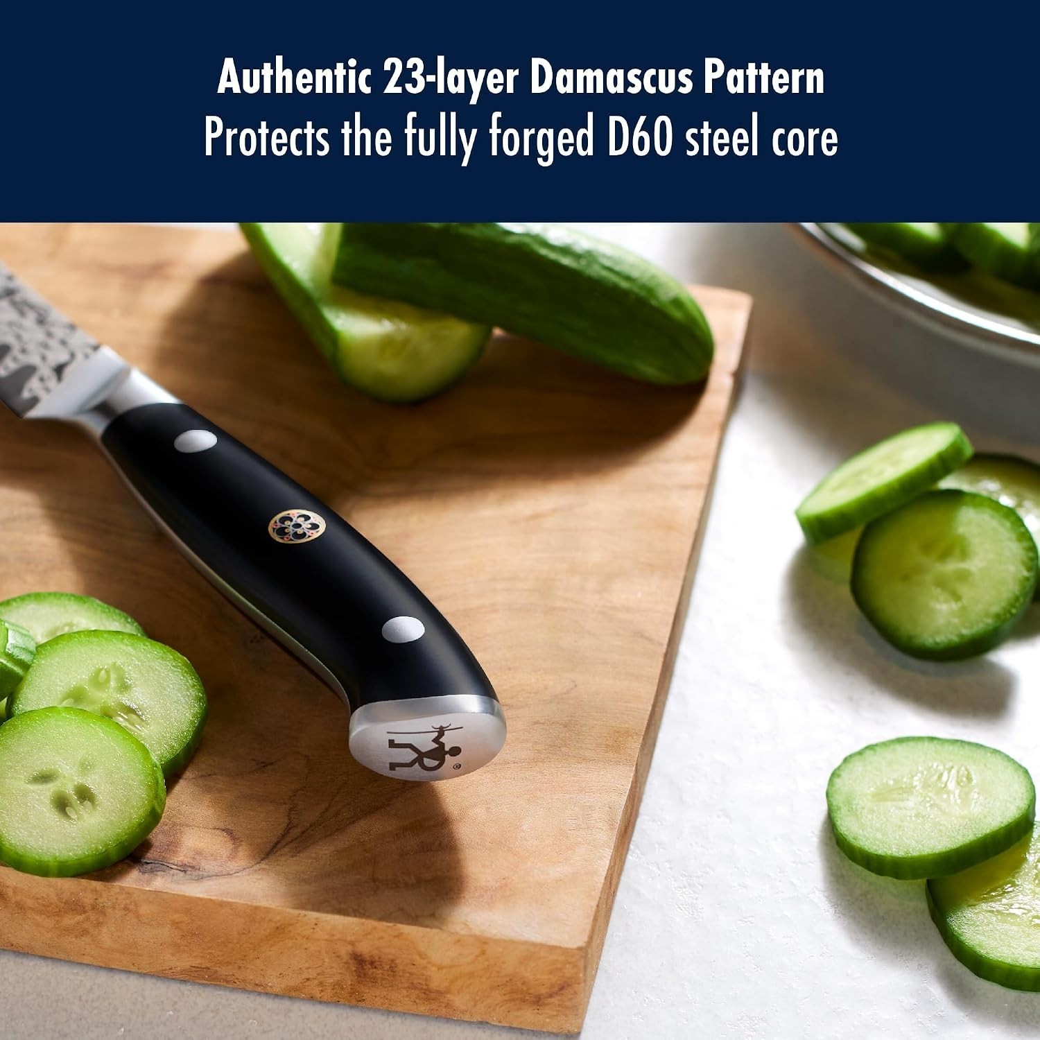Henckels Compass Damascus 5″ Serrated Utility Knife BN Gift Box