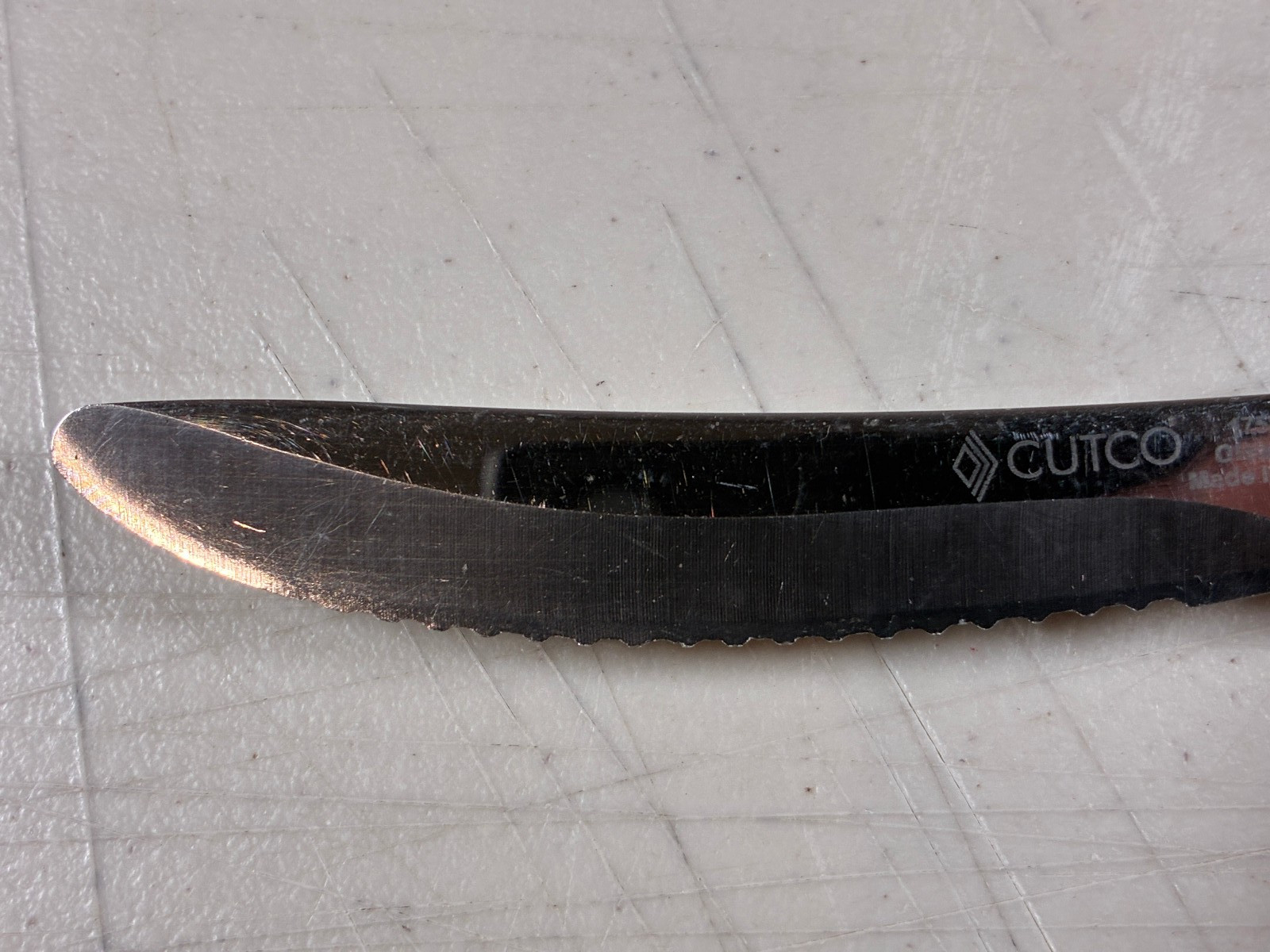 Cutco 1759 KD Table Knife w/ Pearl White Handle Used No Sheath