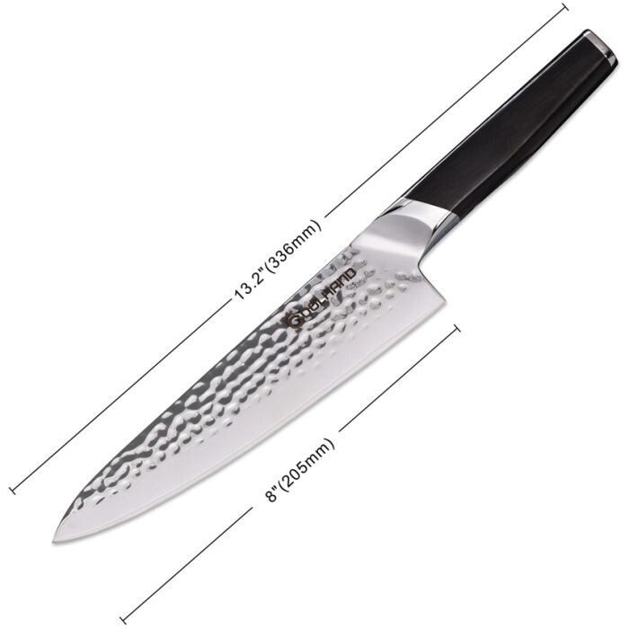Coolhand Chef’s Kitchen-Blade Knife 8″ Stainless Steel Blade Ebony Wood Handle