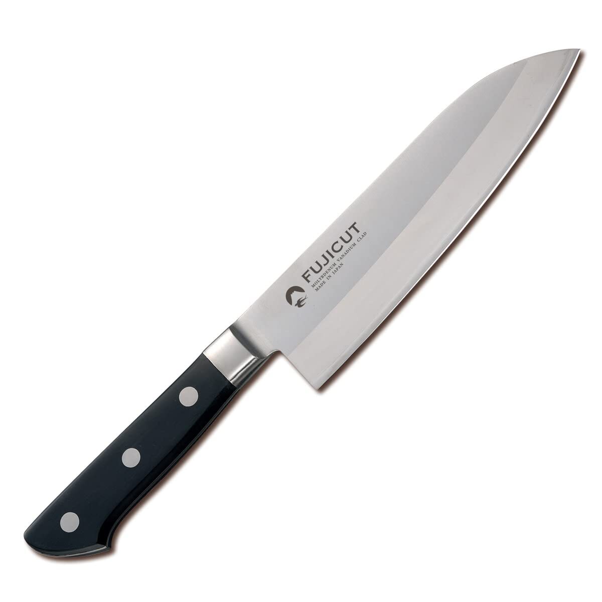 FUJICUT #6000 Molybdenum vanadium steel knife with mouthpiece Santoku 165mm