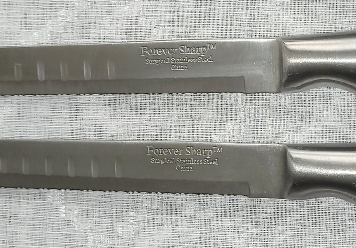 Set of 5 Forever Sharp Surgical Stainless Steel Knives Paring, Fillet & Carving