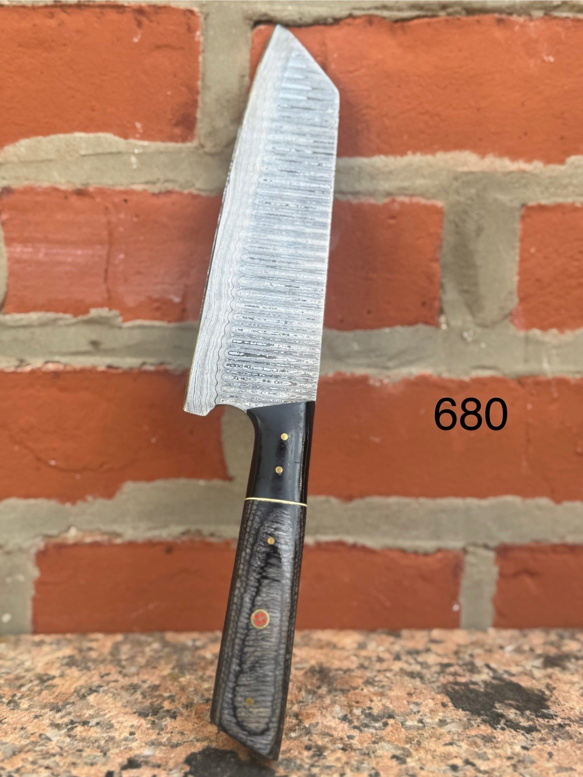 Custom Damascus Steel Fixed Blade Knife chopping Chef knife