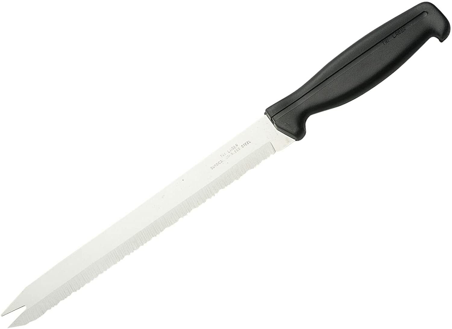 Carving Knife 8” Ultra Sharp Surgical Stainless Steel Serrated, Fork-Shaped Tip