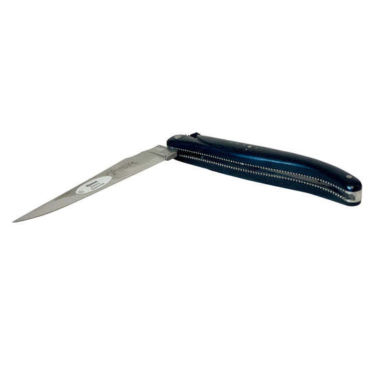 Laguiole En Aubrac Luxury Folding Pocket Knife With Ebony Wood Handle, 4.75-In