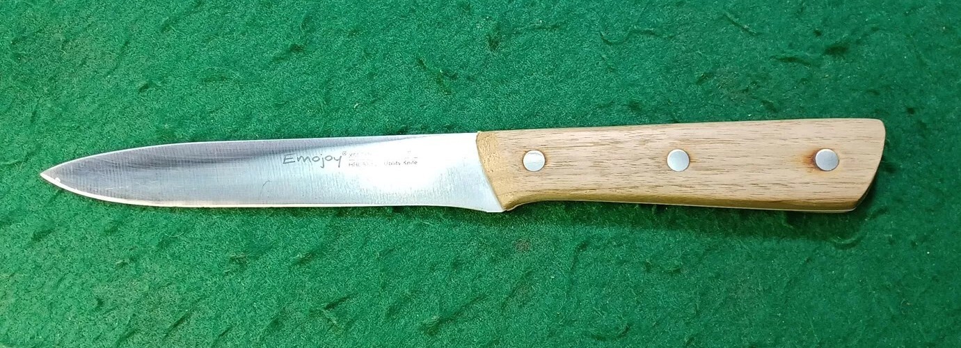 Emojoy 13cm-5″, HRC55, Utility Knife, W/ Wood Scales