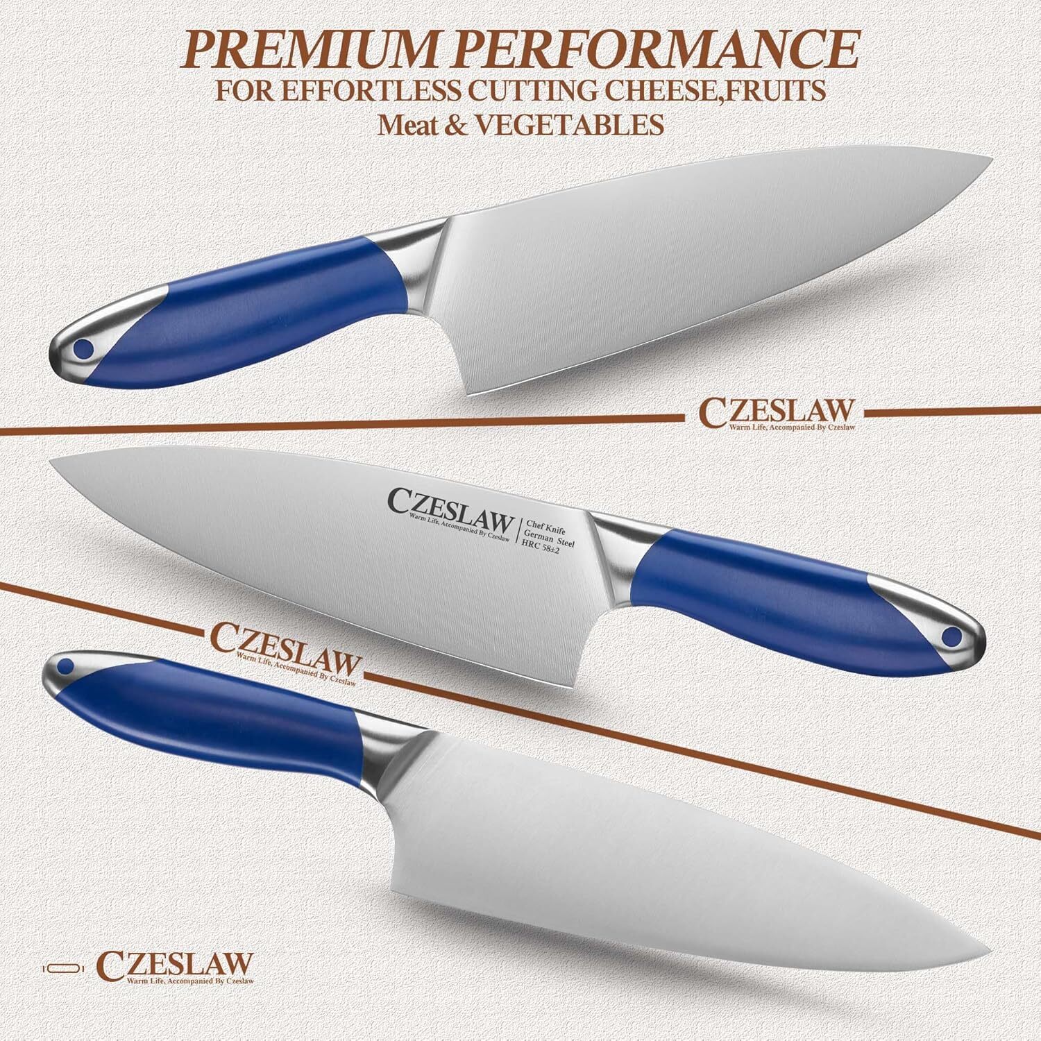 knife set, 3 Piece kitchen knife set – Razor Sharp Professional Chef Knife