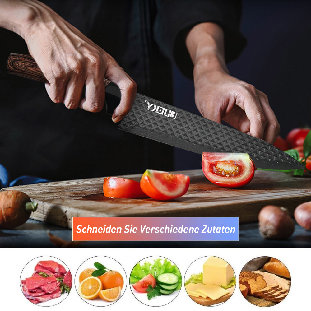 Kitchen Knife Set Damascus Pattern Chef Knives Stainless Steel Cleaver with Box