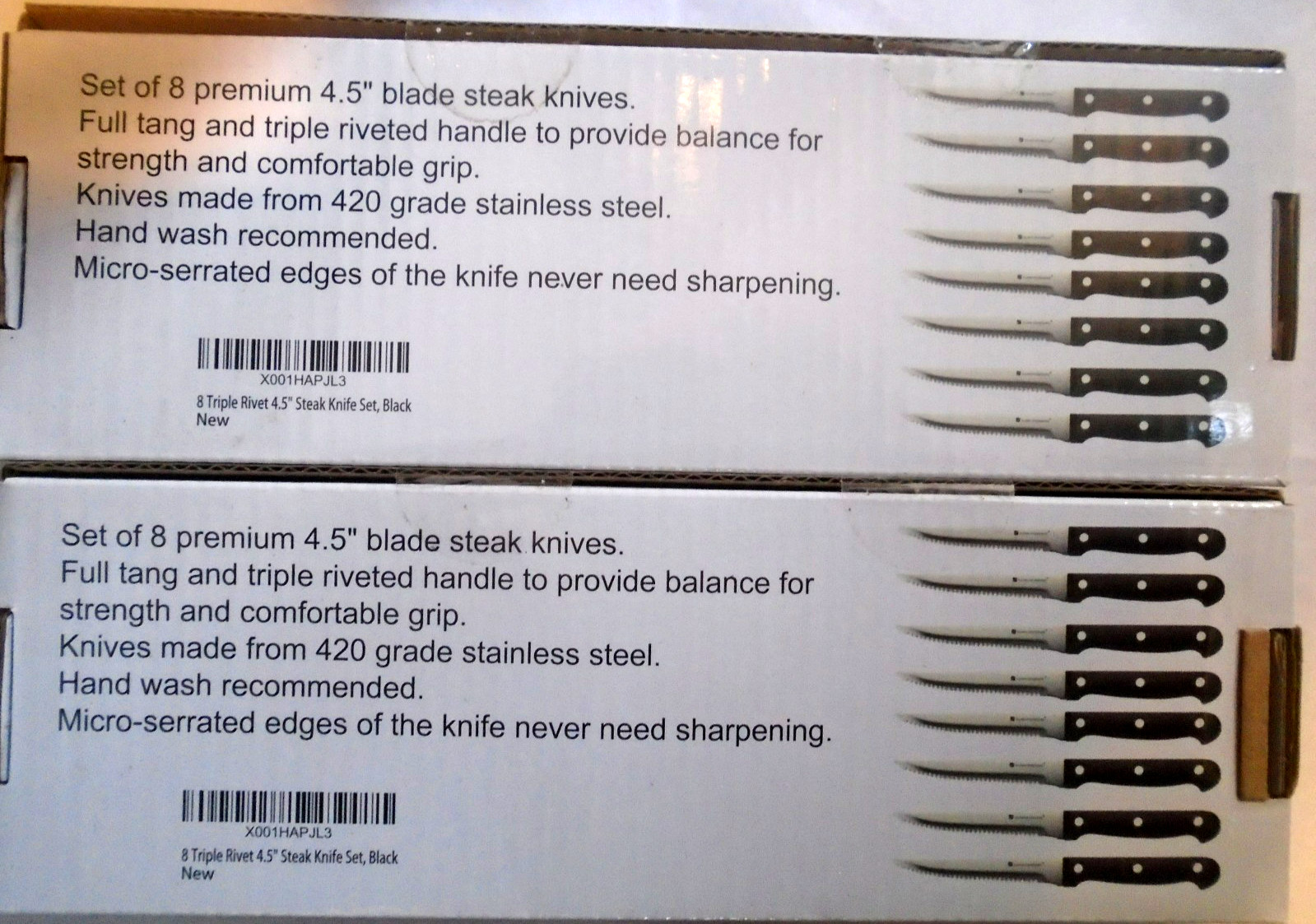 8PCS Steak Knives Set. ALLWIN-HOUSEWARE 2-BOXES