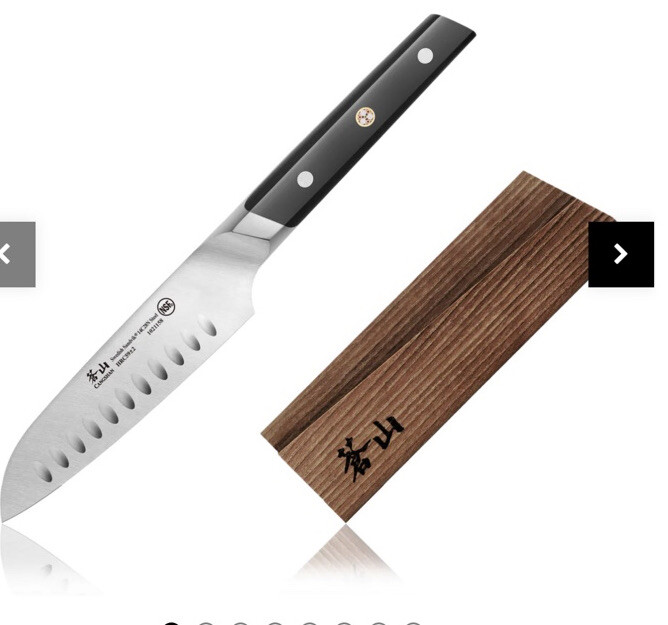 Cangshan TC Series 1021165 Swedish Sandvik 14C28N Steel Forged 5-Inch Santoku…