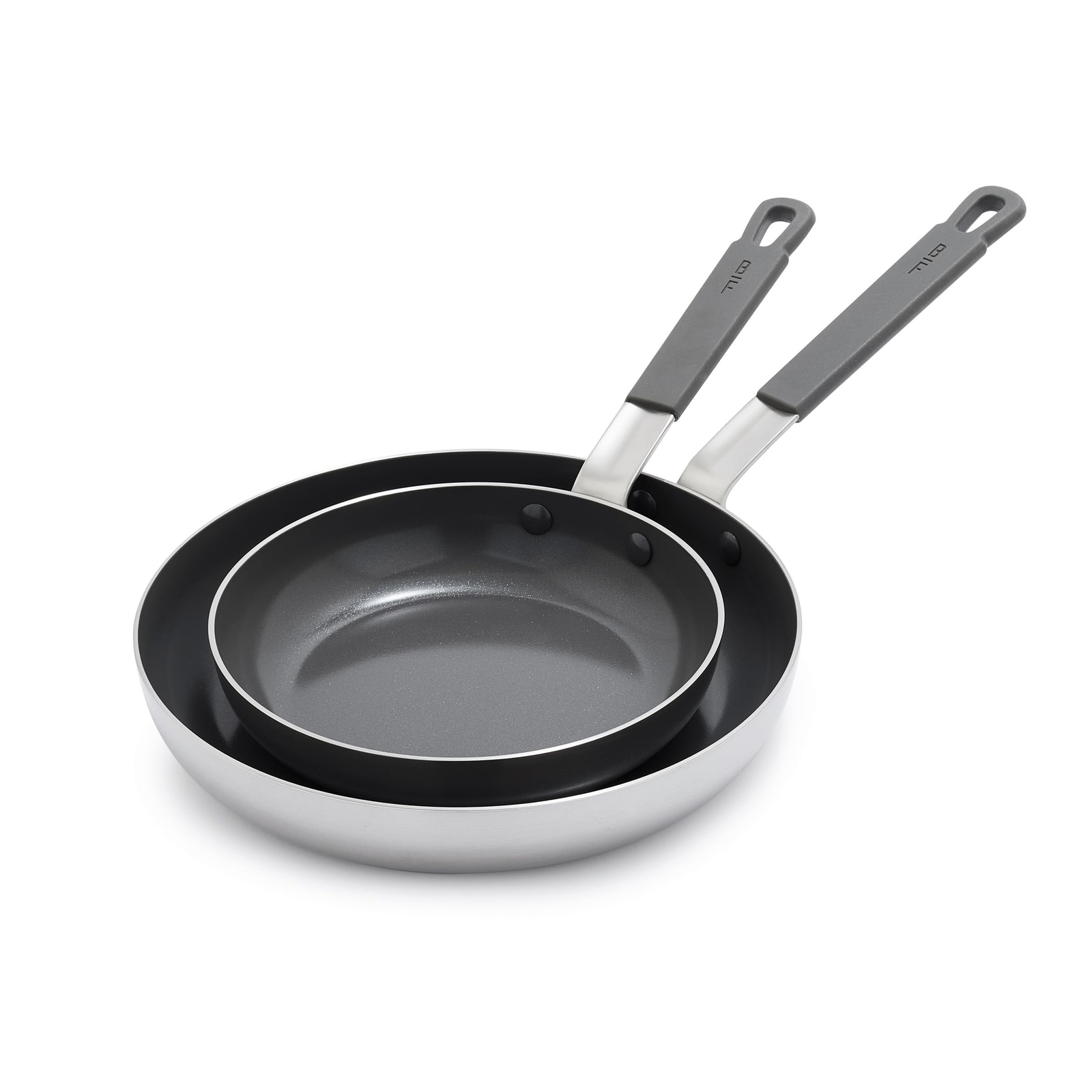 GreenPan x Bobby Flay Stainless Steel 8” & 10” Frying Pan Skillet S.