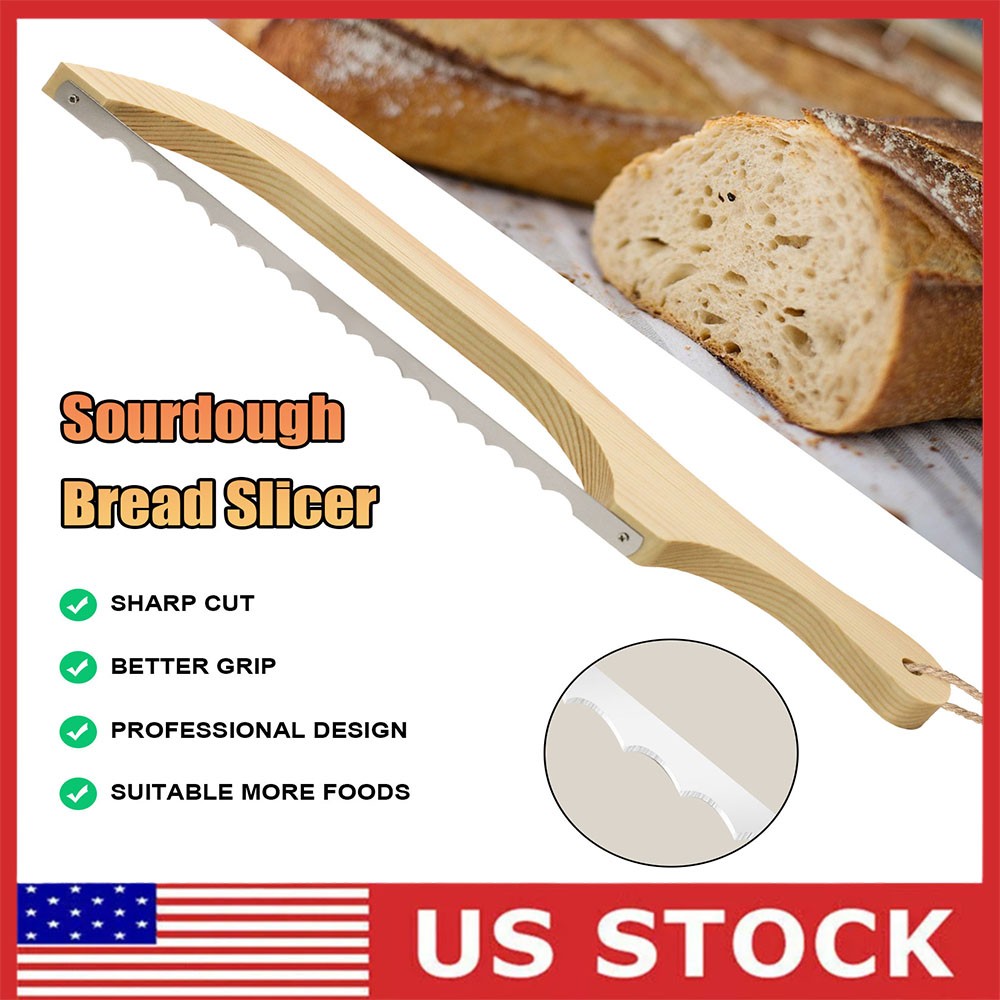 Bread slicer, Fiddle Bow Bread Knife Sourdough Cutter Bread Cutting Tool US
