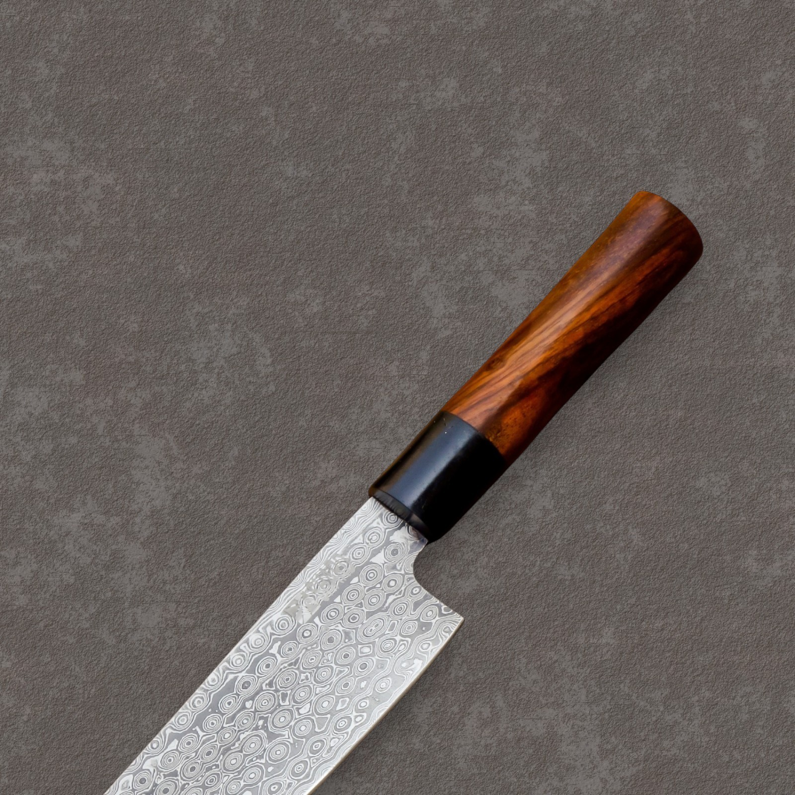Damascus Steel Kiritsuke Chef Knife 6″ Blade Two-Tone Wood Handle No Sheath