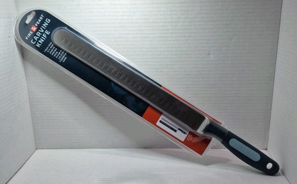 Fire & Feast 12 Inch Carving Knife Brand New In Package Slicing Blade W/ Cover
