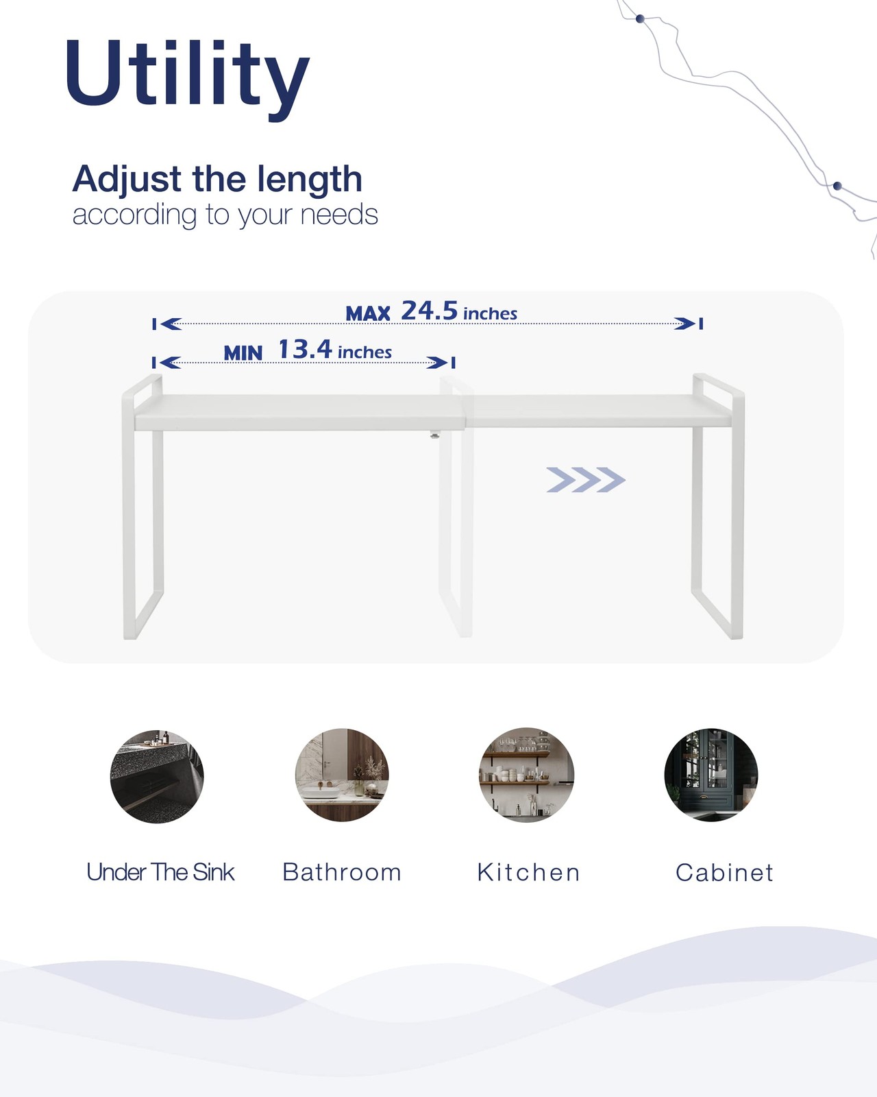 Nxconsu Expandable Cabinet Shelf Organizer Riser – Kitchen Pantry Cupboard Under