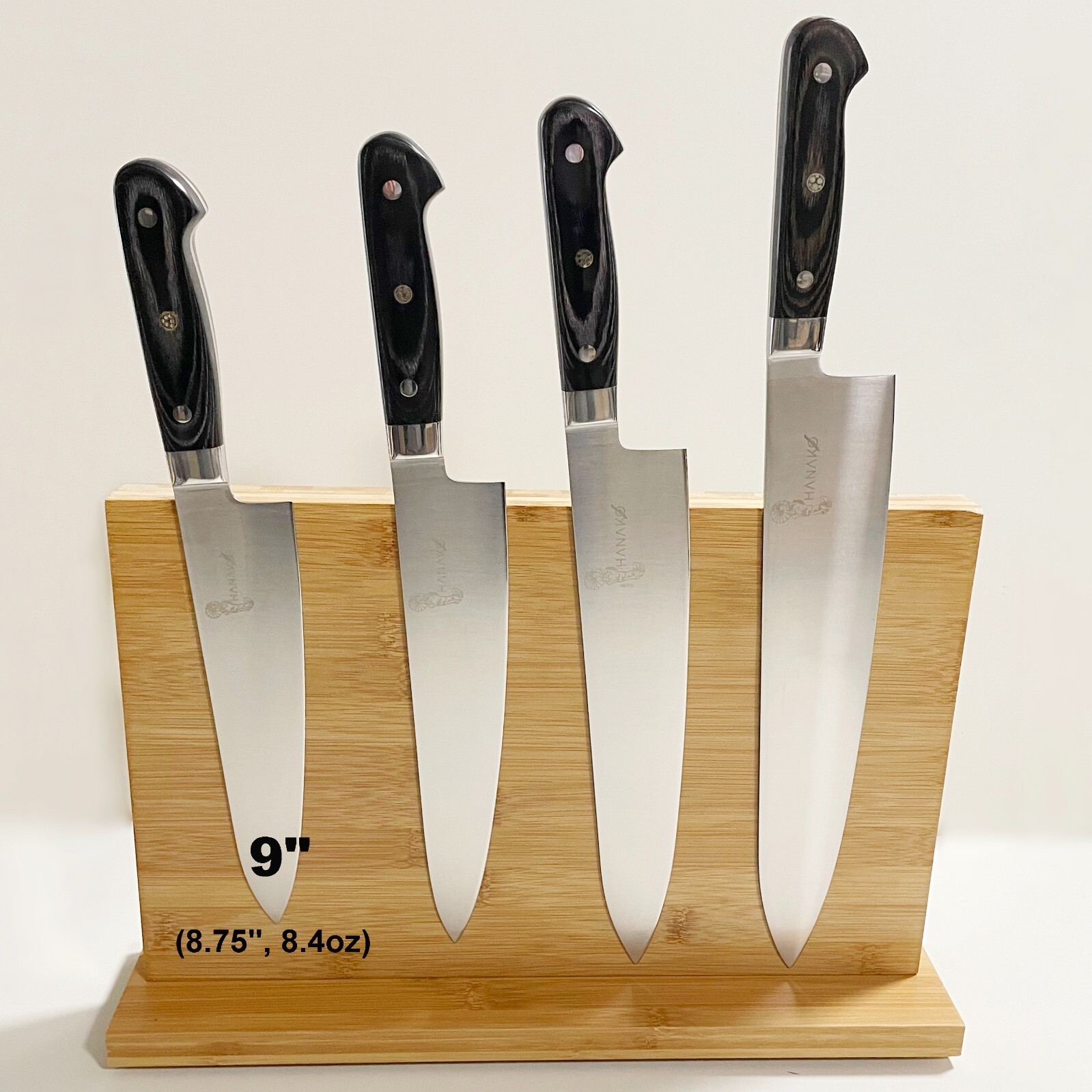 German Steel Kitchen Knife with Edge Guard 9″ 10″ 11″ 12″ Personalizable