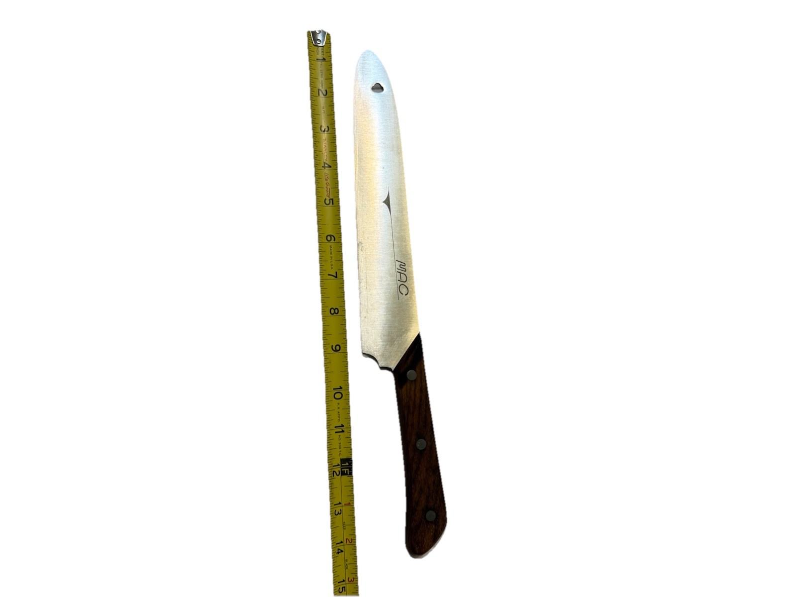 MAC Vintage Chef’s Knife Made in Japan Smooth Wooden Handle