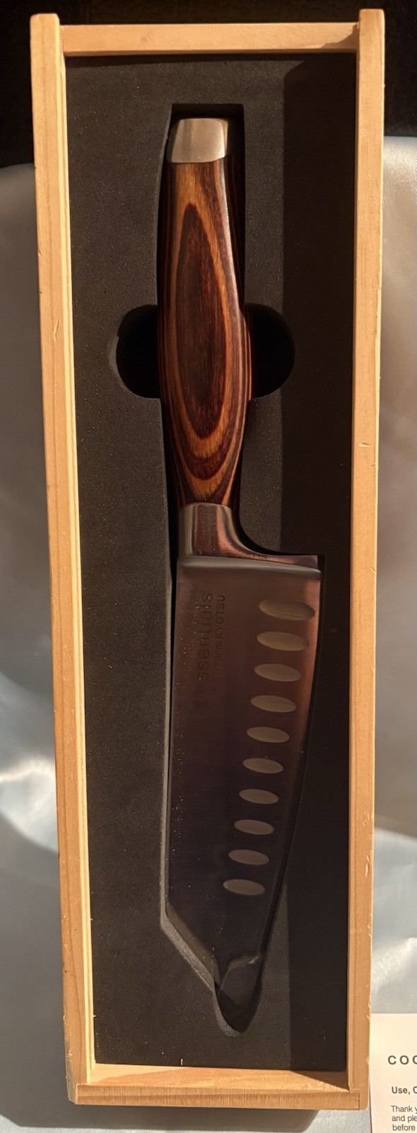 RARE, NEW Cook’s Essentials 5.5” / 13cm KYOTSU Chef’s Knife with Wooden Box
