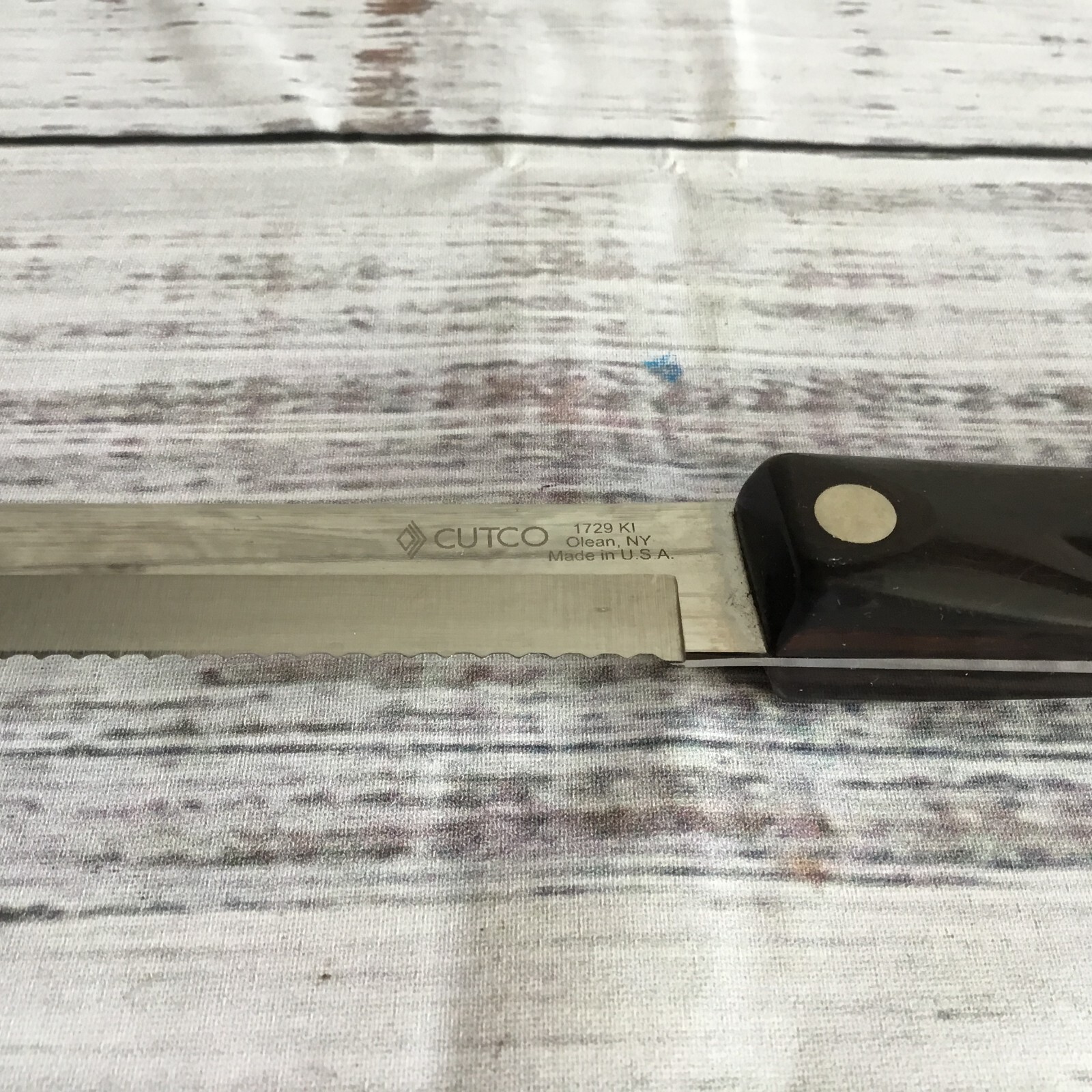 Cutco 1729 KI Petite Carving Knife Brown Handle, 6 3/4 inch blade,13 inches long