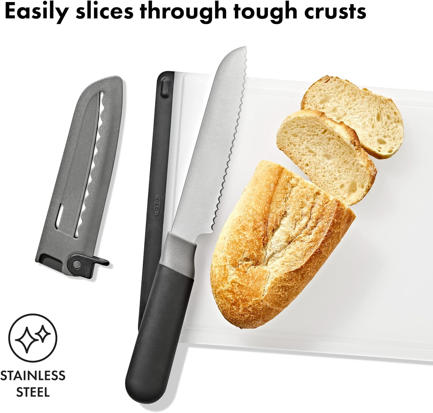 OXO Good Grips 5 in Serrated Utility Knife with Locking Sheath