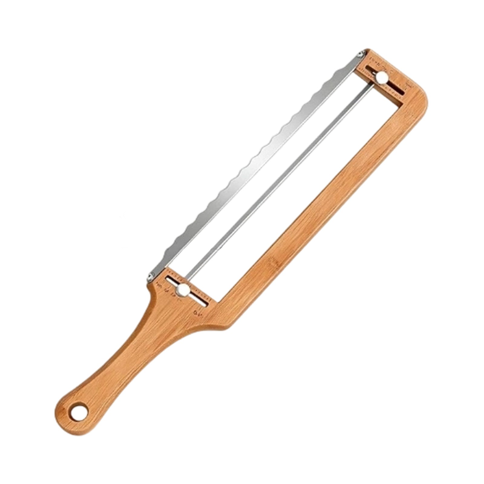 Manual Adjustable Bread Knife Bamboo Bread Knife With Stainless Steel Blade
