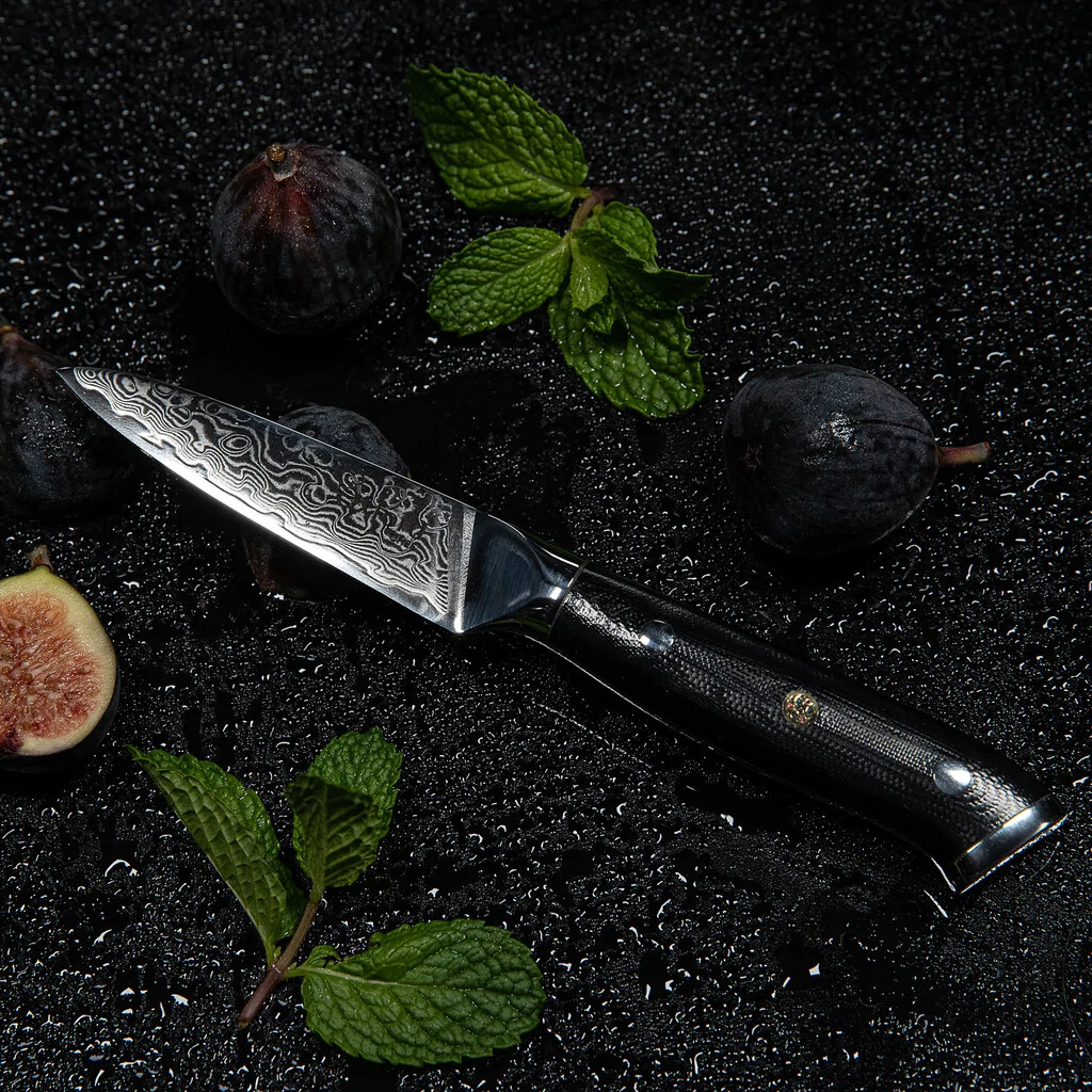 3.5 Inch Paring Knife Japanese VG10 Damascus Steel Kitchen Fruit Peeling Slicer