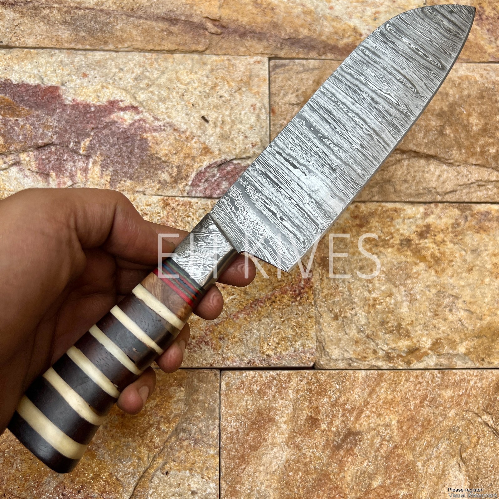 14” Handmade Damascus Steel Slicing Sharp Chef Knife for Meat/BBQ