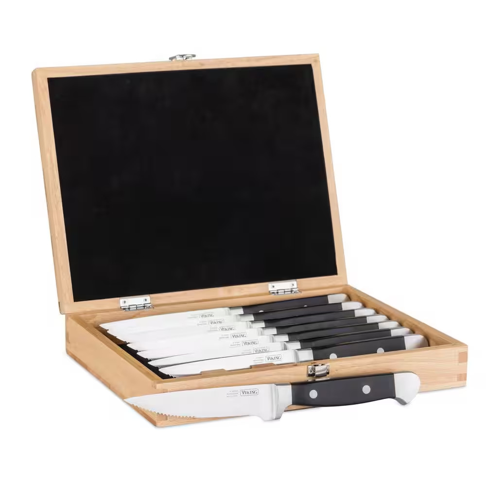 Steakhouse 8 Piece Stainless Steel Steak Knife Set with Commemorative Box, ABS H