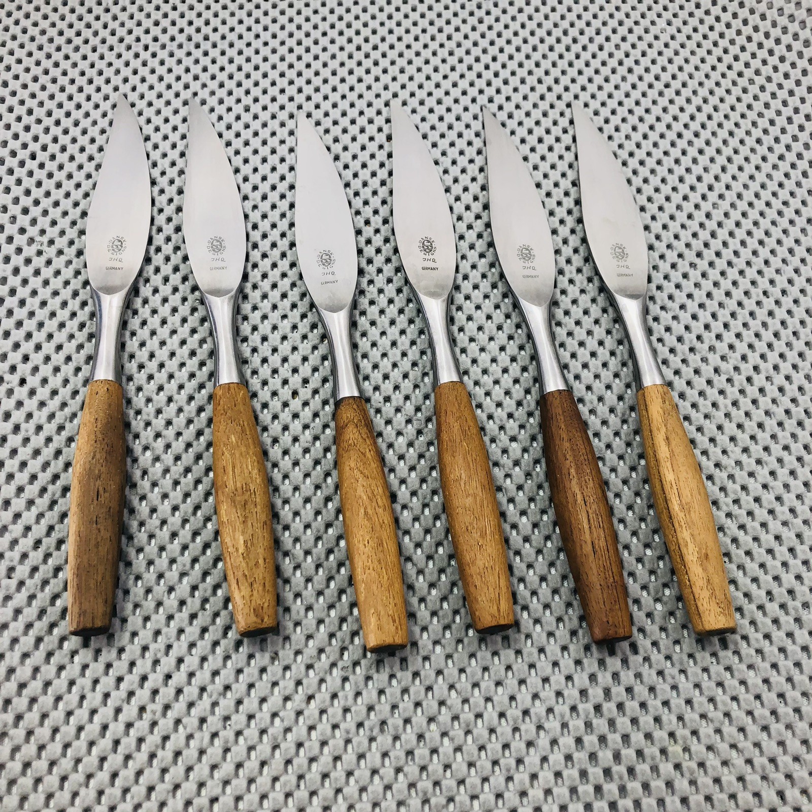 DANSK Designs Fjord JHQ Set/6 Steak Knife Stainless – VTG Germany Teak Quistgaar