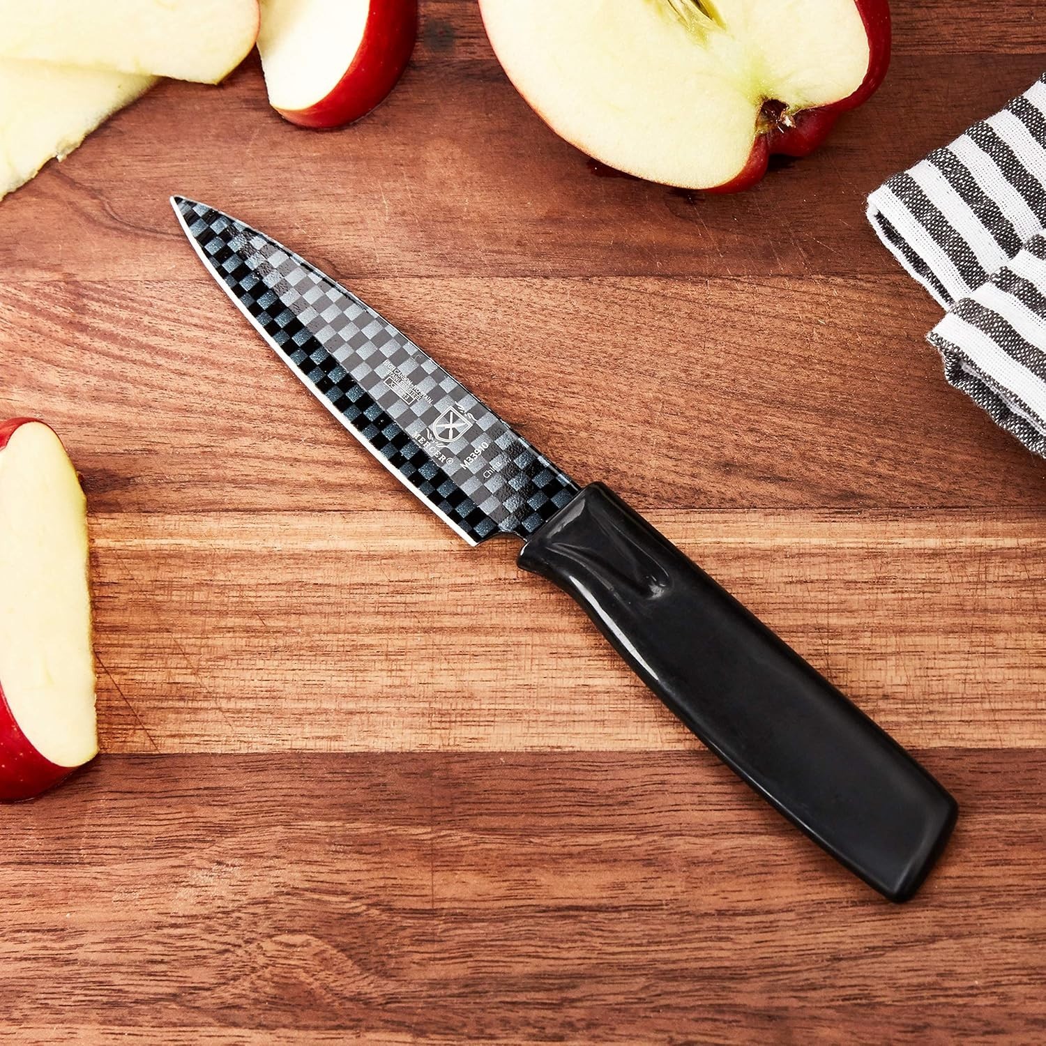 Non-Stick Paring Knife with ABS Sheath, 4 Inch, Black, 1 Pack