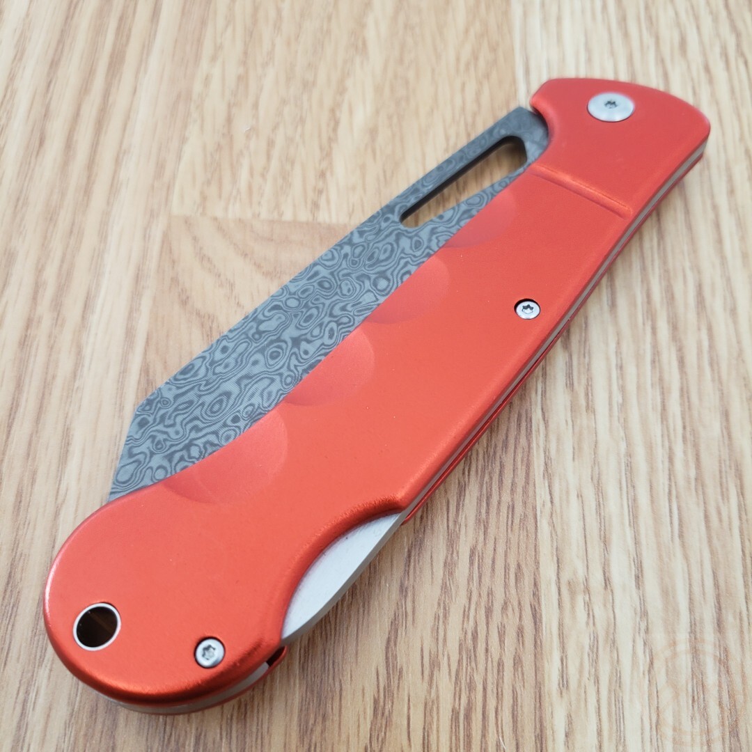 Rough Ryder Sous Chef Folding Knife 4.5″ Damascus Steel Blade Aluminum Handle