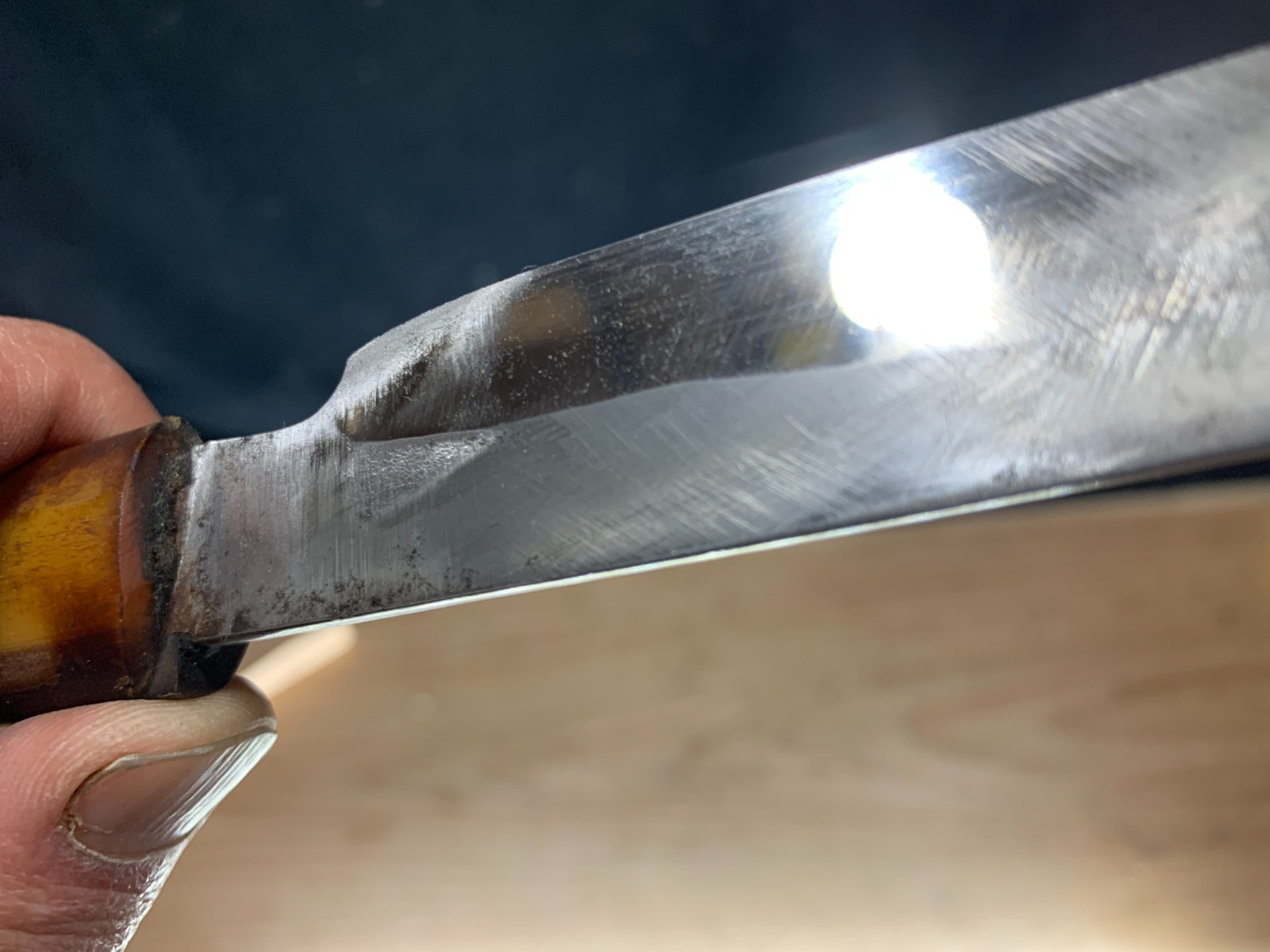 Used: Japanese Kitchen Knife – Yanagiba Sashimi – horn – 23-39cm 128g
