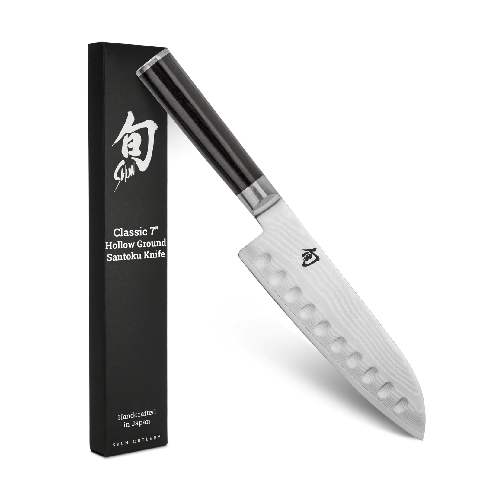 7″ Hollow Ground Santoku , Handcrafted Japanese Cutting , VG-MAX Core with Da…