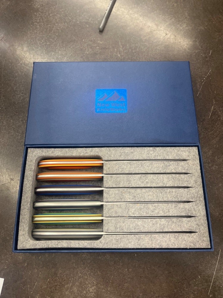 NEW WEST KNIFEWORKS 6 PC STEAK KNIFE SET