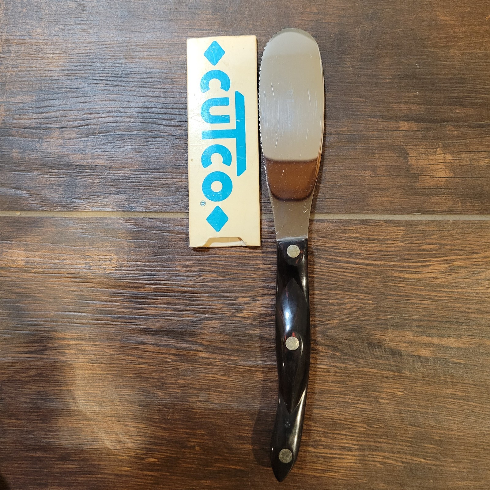 Cutco 1768 Vintage Spatula Spreader Sandwich Knife with Brown Handle DD 1989