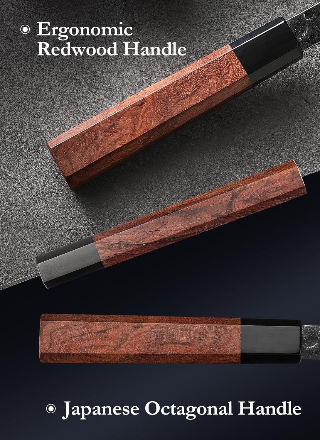 Carving Knife, 10 Inches, Meat Cutting and BBQ Knife, 3 Layers High Carbon Cl…