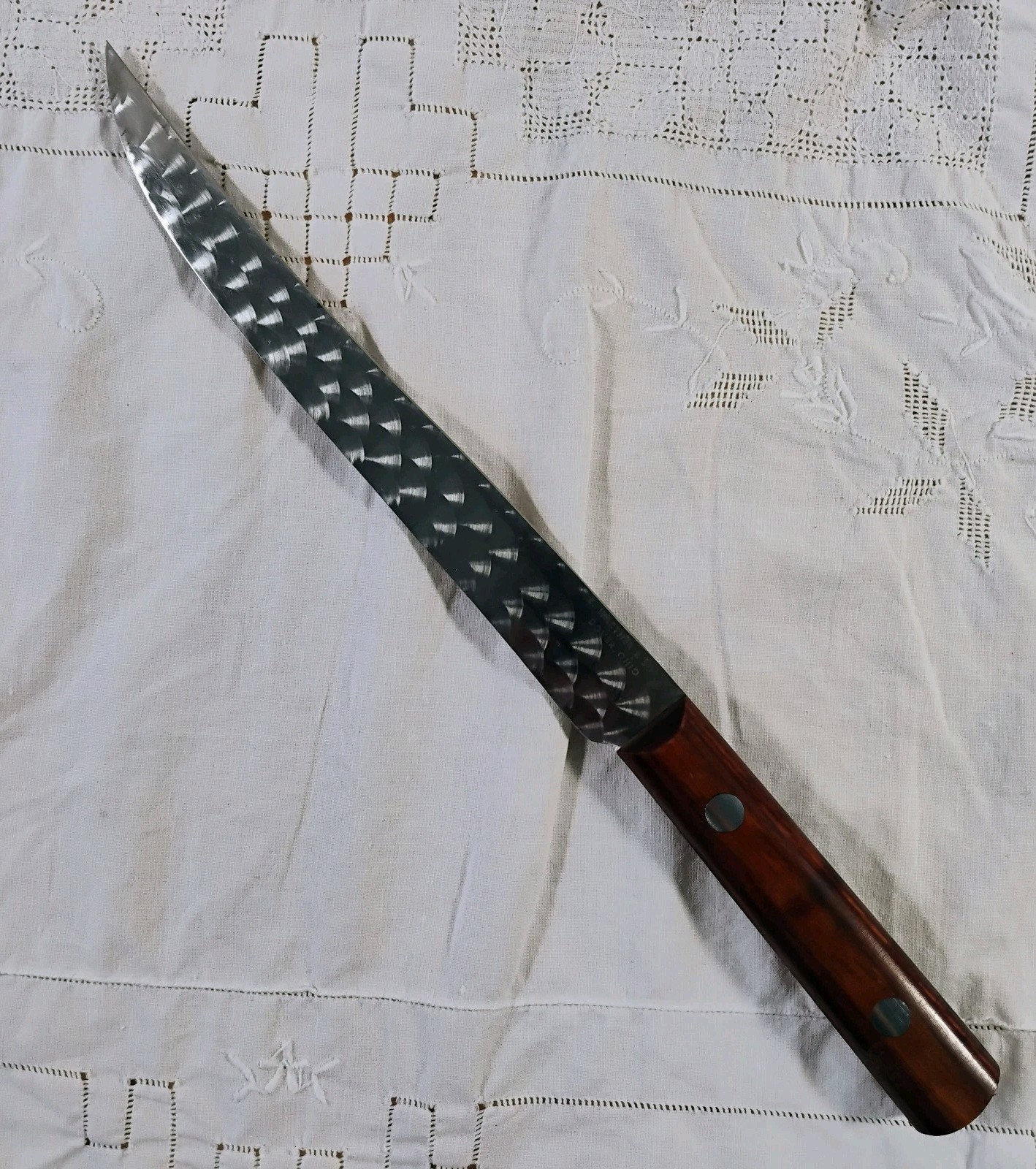 Vintage E. Warther & Son Dover Ohio 9″ Stainless Blade Carving Knife EUC
