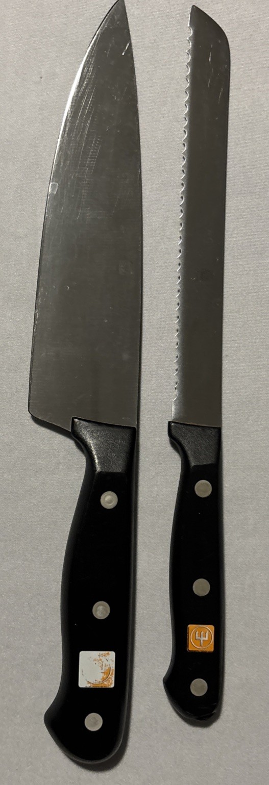 Wusthof Gourmet Solingen Germany Chef knife 4562/16cm And 4111/ 16cm Bread