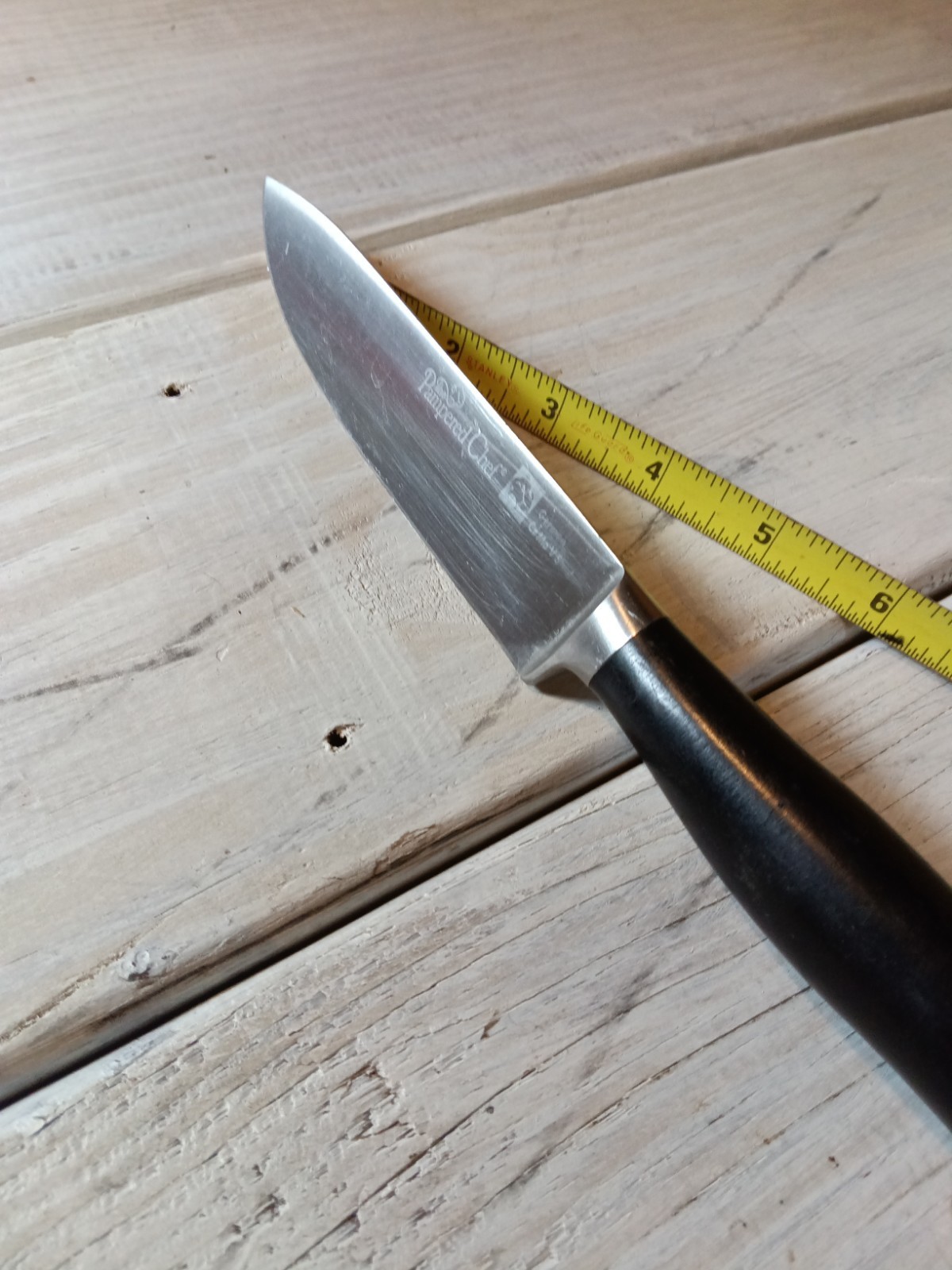 Pampered Chef Utility Knife Forged Cutlery German Cr Mo V steel 5” Blade Chef’s